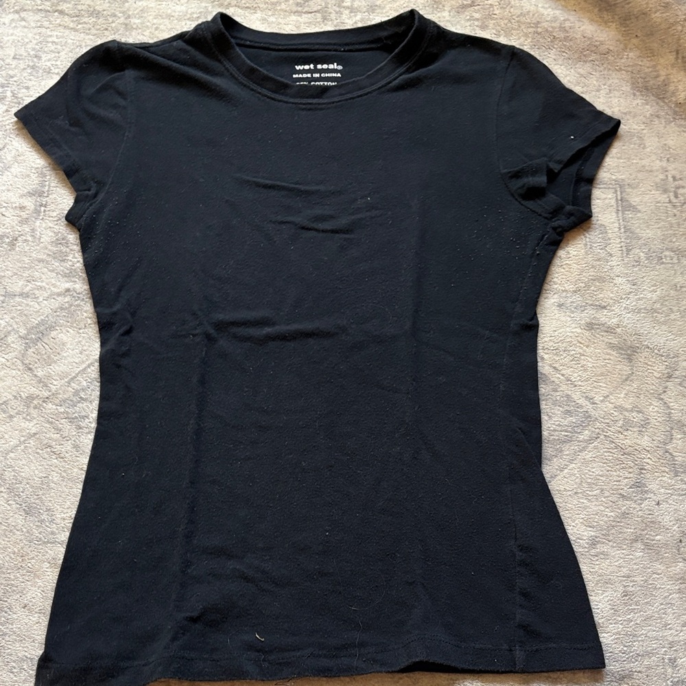 Wet Seal Black Short Sleeve Tee
